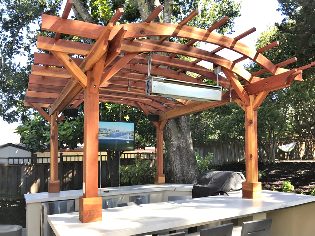 Forever Redwood Marin Outdoor Kitchen Pergola