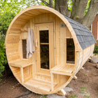 Canadian Timber Tranquility Barrel Sauna | Dundalk Leisurecraft 6-Person