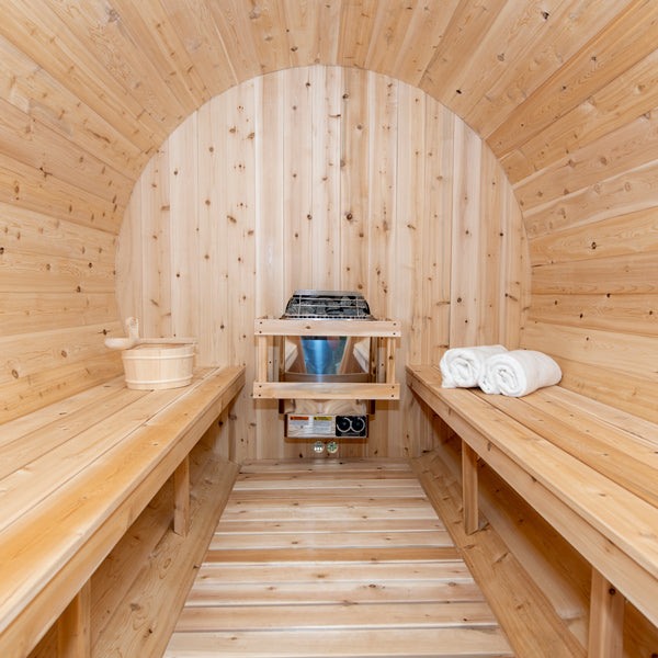 Canadian Timber Tranquility Barrel Sauna | Dundalk Leisurecraft 6-Person