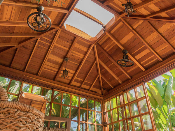 Forever Redwood Sun Gazebo with Sliding Doors