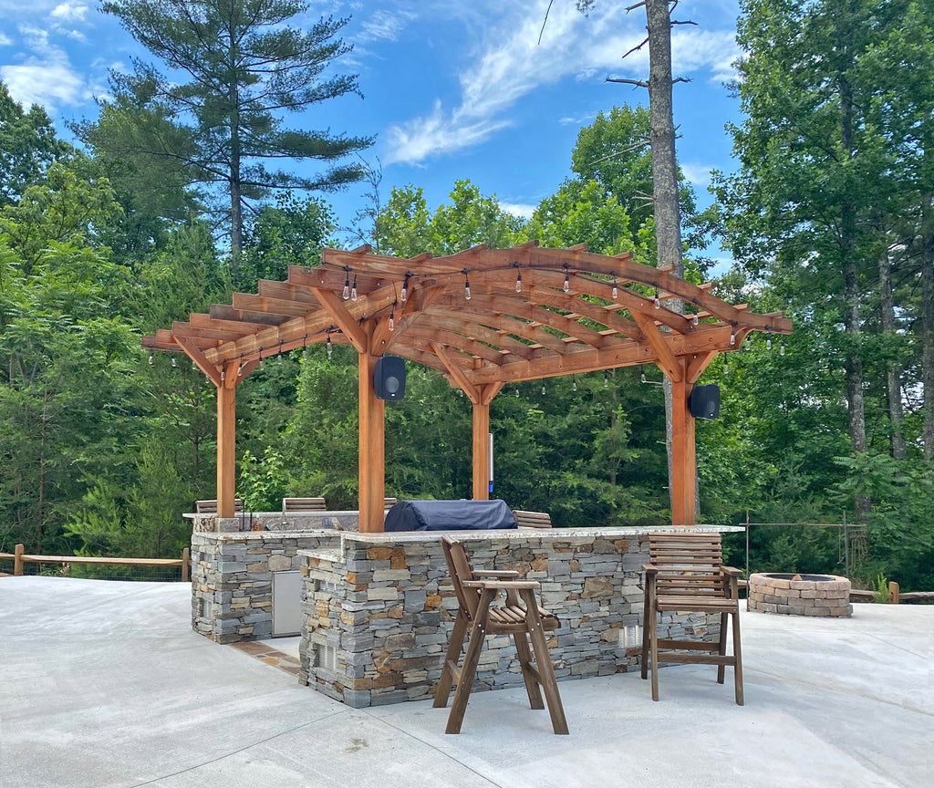 Forever Redwood Marin Outdoor Kitchen Pergola